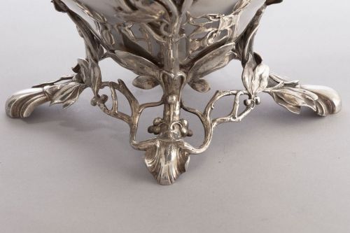 ART NOUVEAU CHAMPAGNE BUCKET WITH TENDRILS FLOWER HEADS BY WMF - ADDITIONAL PHOTO 2
