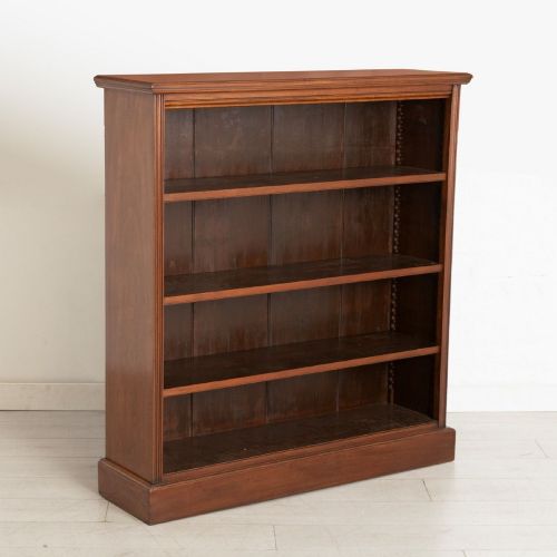 VICTORIAN WALNUT OPEN BOOKCASE