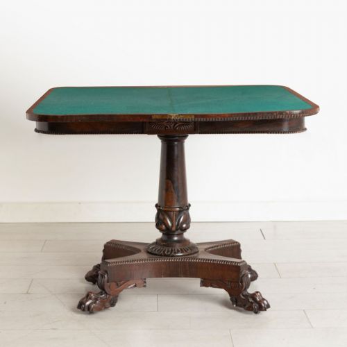 ANTIQUE MAHOGANY GAMING TABLE