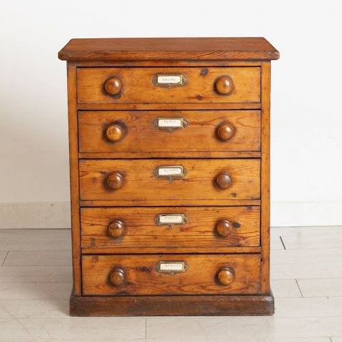 small victorian filing cabinet in pine - CATEGORY: ANTIQUE CABINETS - DATED VICTORIAN