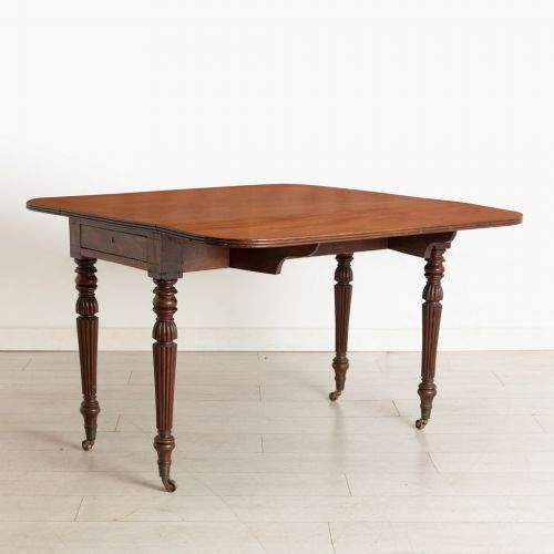 ANTIQUE WILLIAM IV PEMBROKE TABLE IN MAHOGANY C1830 - ADDITIONAL PHOTO 2