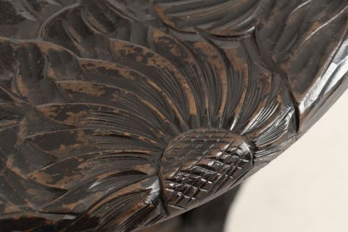 ANTIQUE JAPANESE HAND CARVED SIDE TABLE BY LIBERTY OF LONDON - ADDITIONAL PHOTO 3