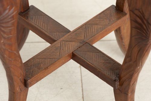 ANTIQUE JAPANESE HAND CARVED SIDE TABLE BY LIBERTY OF LONDON - ADDITIONAL PHOTO 2