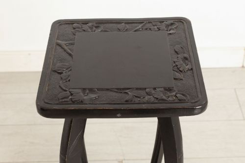 ANTIQUE JAPANESE HAND CARVED PLANT STAND BY LIBERTY OF LONDON - ADDITIONAL PHOTO 1