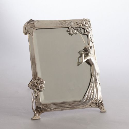 Pewter Table Mirror by Wmf (Stamped), Germany C.1905