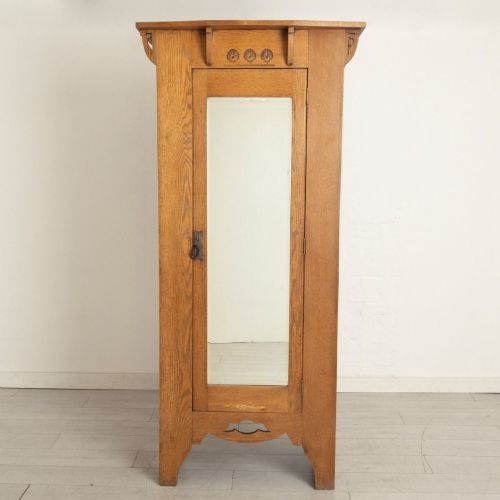Arts & Crafts Oak Wardrobe C.1900
