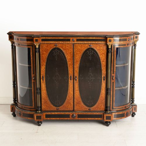 Early Victorian Credenza in Amboyna & Ebony C.1850