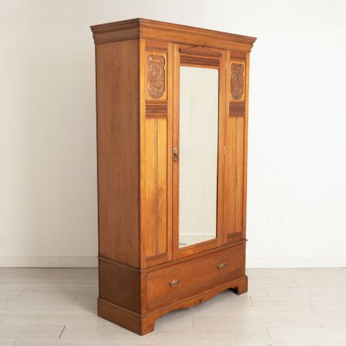 Arts & Crafts Walnut Wardrobe by Shapland & Petter C.1890