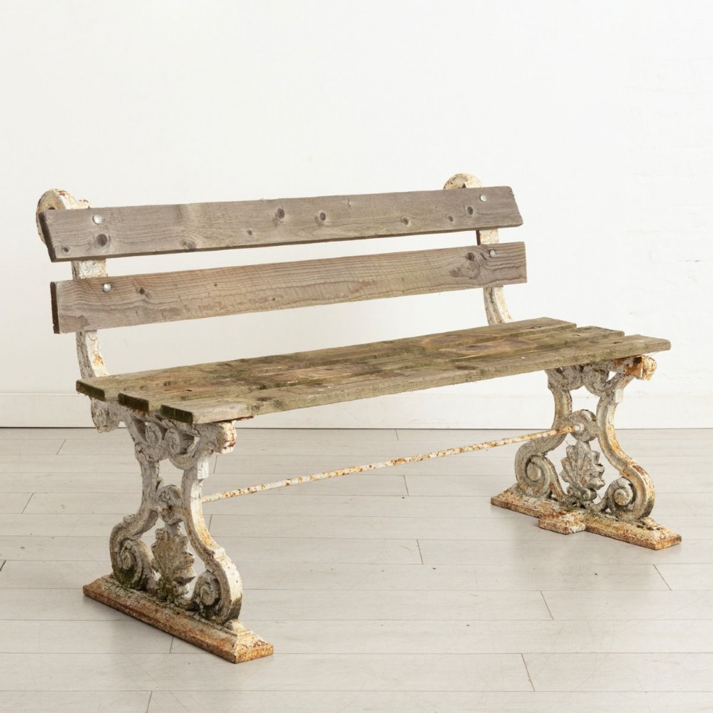 19th Century Cast Iron Garden Bench