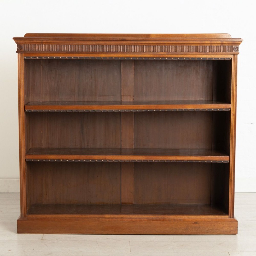 Victorian Walnut Open Bookcase c.1880