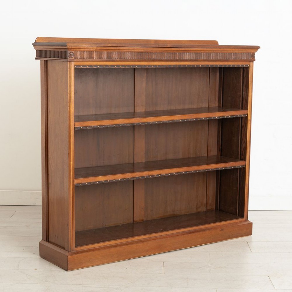 Victorian Walnut Open Bookcase c.1880 View II