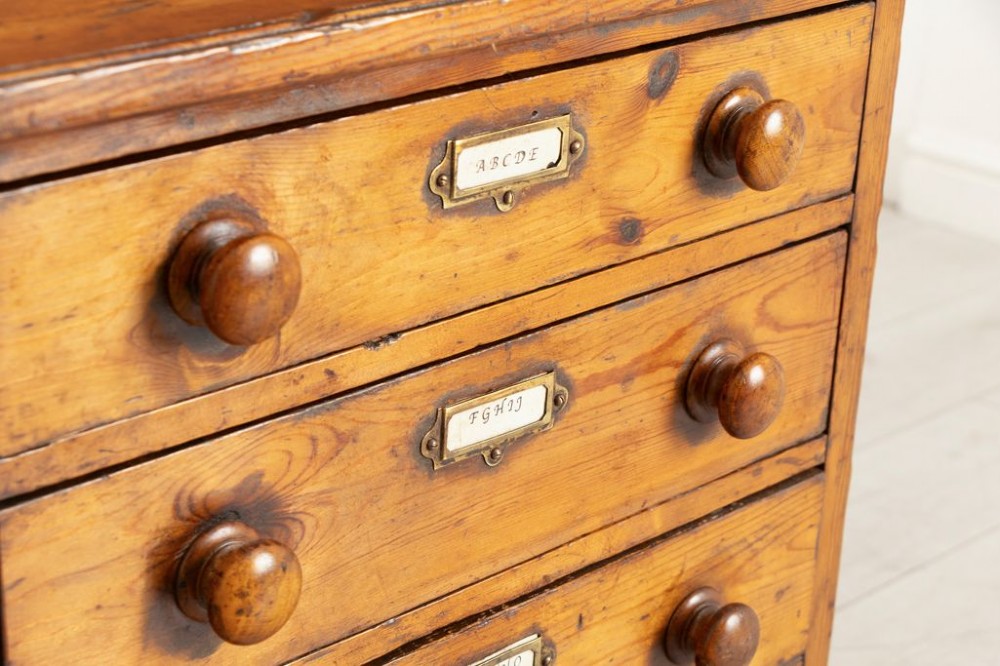 Small Victorian Filing Cabinet in Pine View III