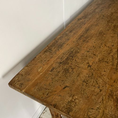 19TH C PINE GOTHIC REVIVAL LIBRARY TABLE - ADDITIONAL PHOTO 13