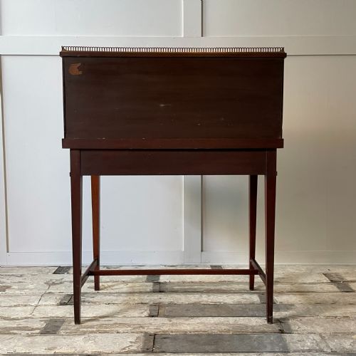 EDWARDIAN MAHOGANY INLAID LADIES WRITING DESK - ADDITIONAL PHOTO 11