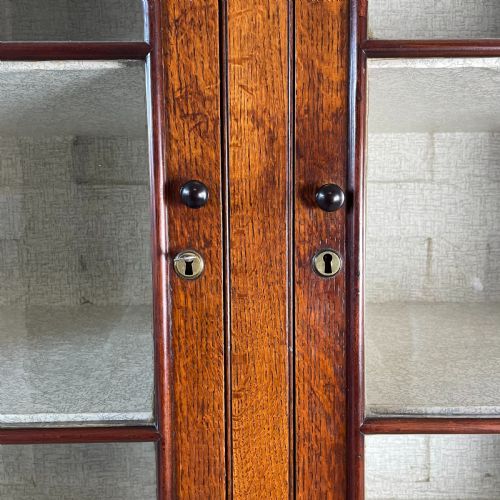 19TH C WELSH OAK GLAZED KITCHEN CUPBOARD - ADDITIONAL PHOTO 2