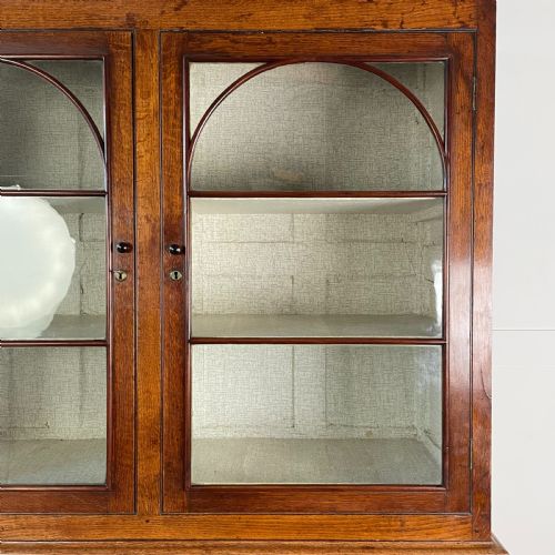 19TH C WELSH OAK GLAZED KITCHEN CUPBOARD - ADDITIONAL PHOTO 3