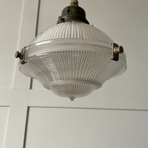 EARLY 20TH C HOLOPHANE PENDANT LIGHT - ADDITIONAL PHOTO 1