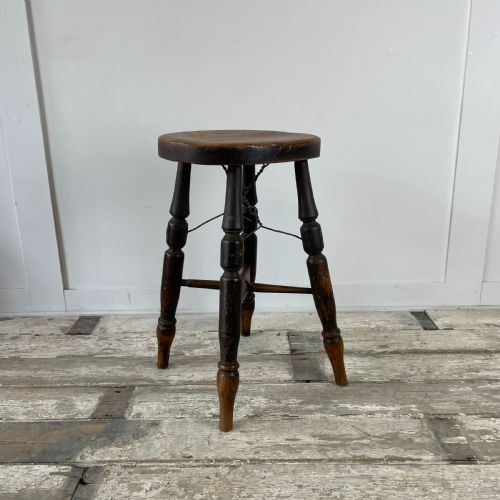 victorian elm stool - CATEGORY: ANTIQUE STOOLS - DATED 19TH CENTURY