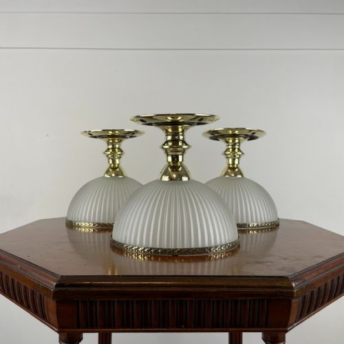 victorian fluted glass ceiling lights - CATEGORY: ANTIQUE LIGHTING - DATED VICTORIAN