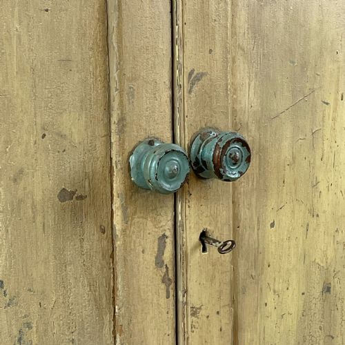 19TH C PAINTED PINE MEAT SAFE - ADDITIONAL PHOTO 5
