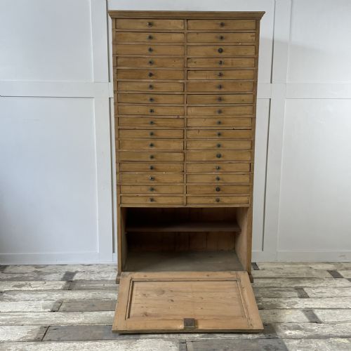 EARLY 20TH C PINE BANK OF DRAWERS - ADDITIONAL PHOTO 1