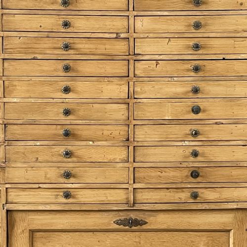 EARLY 20TH C PINE BANK OF DRAWERS - ADDITIONAL PHOTO 3