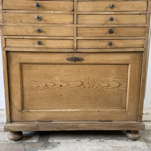 EARLY 20TH C PINE BANK OF DRAWERS - ADDITIONAL PHOTO 4