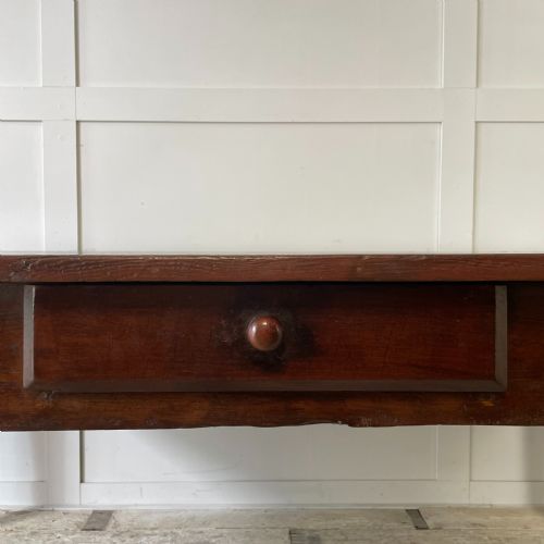 EARLY 19TH C FRENCH OAK ELM KITCHEN TABLE - ADDITIONAL PHOTO 2