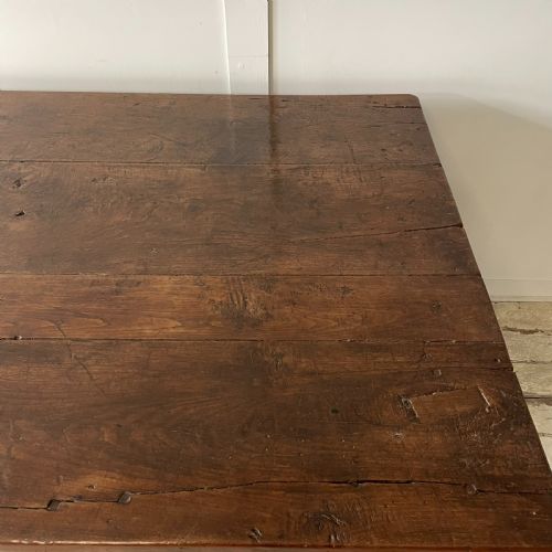 EARLY 19TH C FRENCH OAK ELM KITCHEN TABLE - ADDITIONAL PHOTO 9