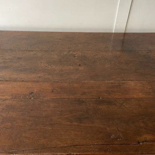 EARLY 19TH C FRENCH OAK ELM KITCHEN TABLE - ADDITIONAL PHOTO 10