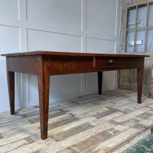 EARLY 19TH C FRENCH OAK ELM KITCHEN TABLE - ADDITIONAL PHOTO 13