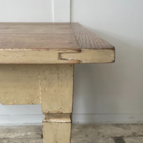 EARLY 20TH C FRENCH OAK KITCHEN TABLE - ADDITIONAL PHOTO 8