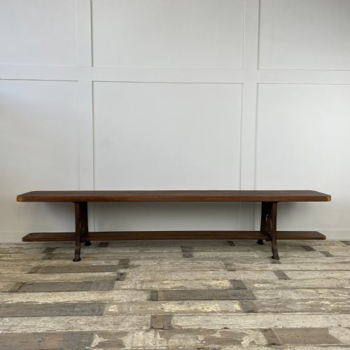 victorian pitch pine bench - CATEGORY: ANTIQUE FURNITURE - DATED VICTORIAN