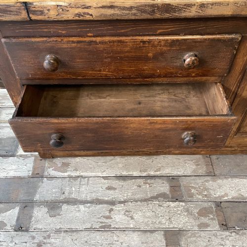 19TH C PINE SYCAMORE KITCHEN PREP SIDEBOARD - ADDITIONAL PHOTO 8