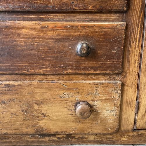 19TH C PINE SYCAMORE KITCHEN PREP SIDEBOARD - ADDITIONAL PHOTO 14
