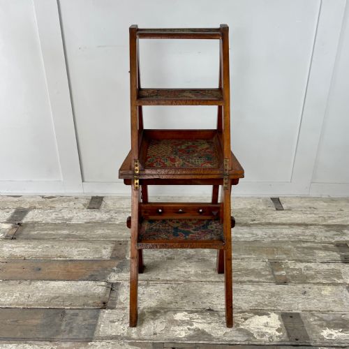 19TH C WALNUT METAMORPHIC CHAIR - ADDITIONAL PHOTO 6