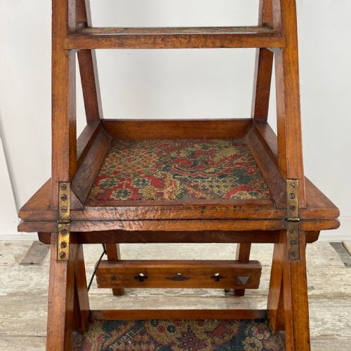19TH C WALNUT METAMORPHIC CHAIR - ADDITIONAL PHOTO 9