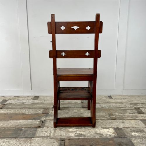 19TH C WALNUT METAMORPHIC CHAIR - ADDITIONAL PHOTO 11