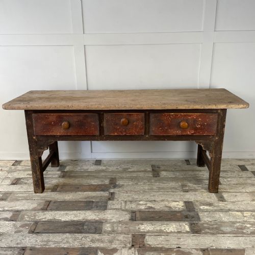EARLY 19TH C WELSH KITCHEN PREP TABLE - ADDITIONAL PHOTO 1