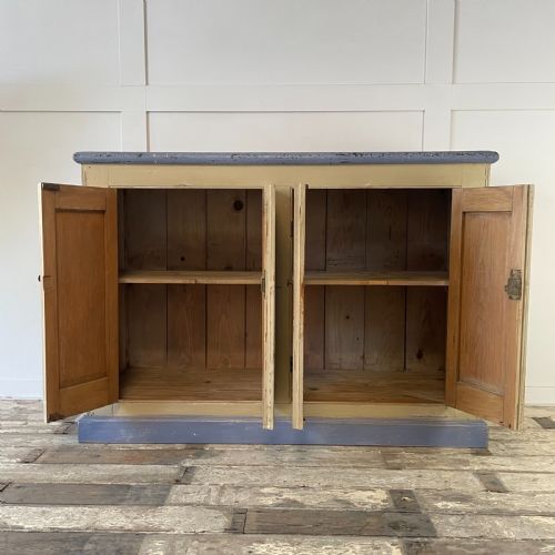 VICTORIAN PINE PAINTED SCHOOL CUPBOARD - ADDITIONAL PHOTO 1