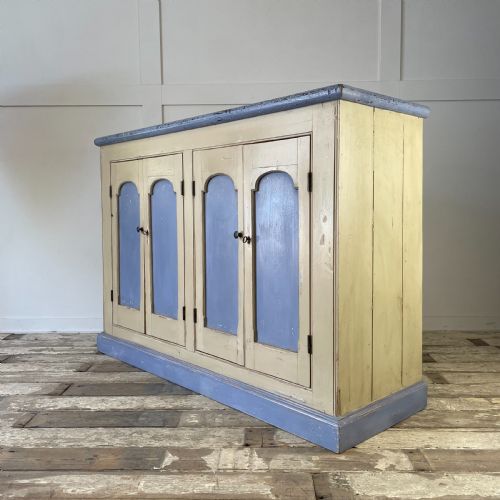 VICTORIAN PINE PAINTED SCHOOL CUPBOARD - ADDITIONAL PHOTO 11
