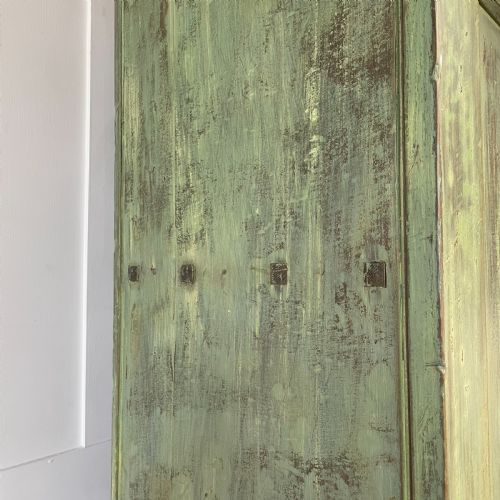 19TH C PAINTED PINE PIGEON HOLE CUPBOARD - ADDITIONAL PHOTO 6