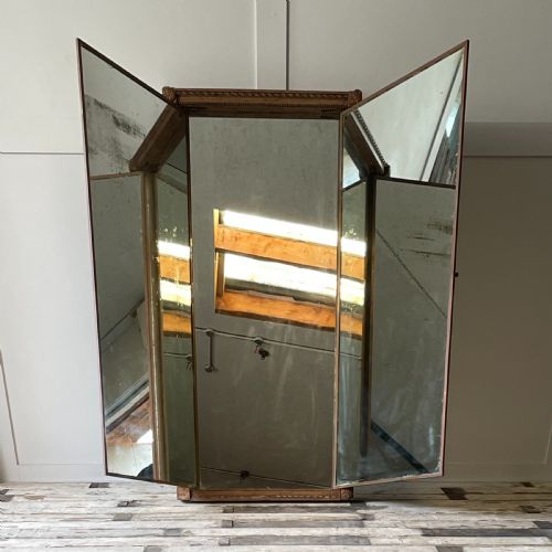 FRENCH 19TH C TRIPTYCH MIRROR MIROIR BROT - ADDITIONAL PHOTO 1