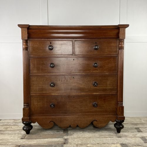 19th c welsh oak chest of drawers - CATEGORY: ANTIQUE CHEST OF DRAWERS - DATED 19TH CENTURY