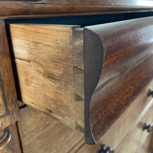 19TH C WELSH OAK CHEST OF DRAWERS - ADDITIONAL PHOTO 7