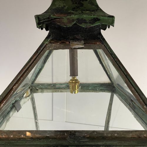 LARGE VICTORIAN COPPER LANTERN PENDANT LIGHT - ADDITIONAL PHOTO 5