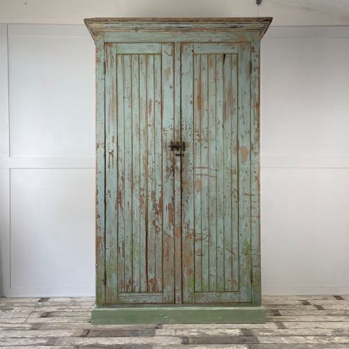 19th c painted pine school cupboard - CATEGORY: ANTIQUE CUPBOARDS - DATED 19TH CENTURY