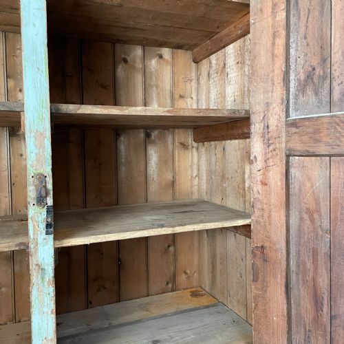 19TH C PAINTED PINE SCHOOL CUPBOARD - ADDITIONAL PHOTO 2