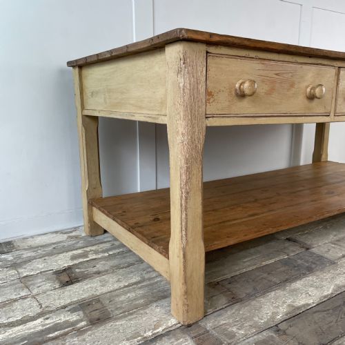 EARLY VICTORIAN PINE PREP TABLE - ADDITIONAL PHOTO 4