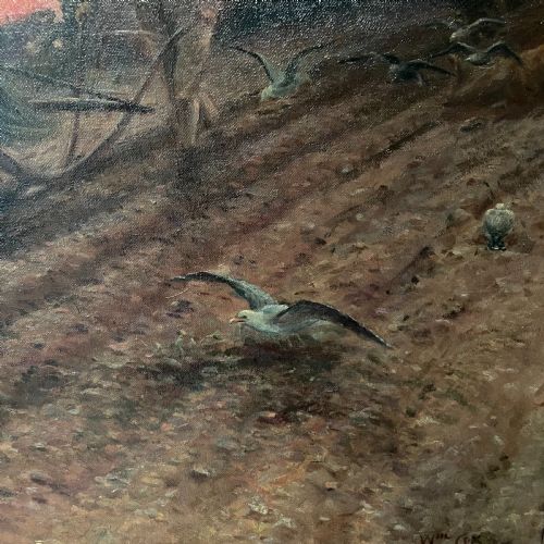 OIL ON CANVAS OF RURAL SCENE SIGNED WILLIAM COX - ADDITIONAL PHOTO 3